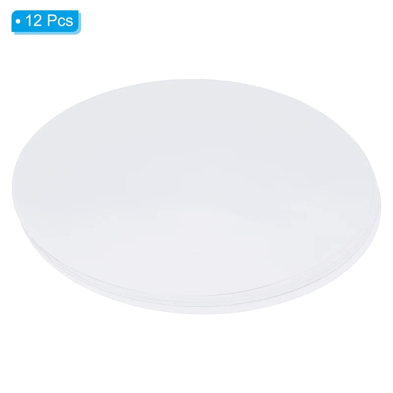 12pcs 11.4" Round Floor Sticker Spot Marker Adhesive Vinyl Line Up Sign White