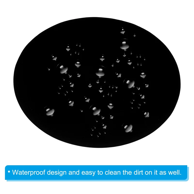 30pcs 6" Round Floor Sticker Spot Marker Adhesive Vinyl Line Up Sign Black