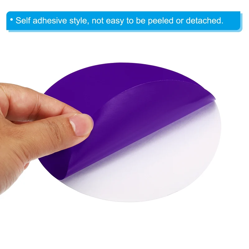 30pcs 6" Round Floor Sticker Spot Marker Adhesive Vinyl Line Up Sign Purple
