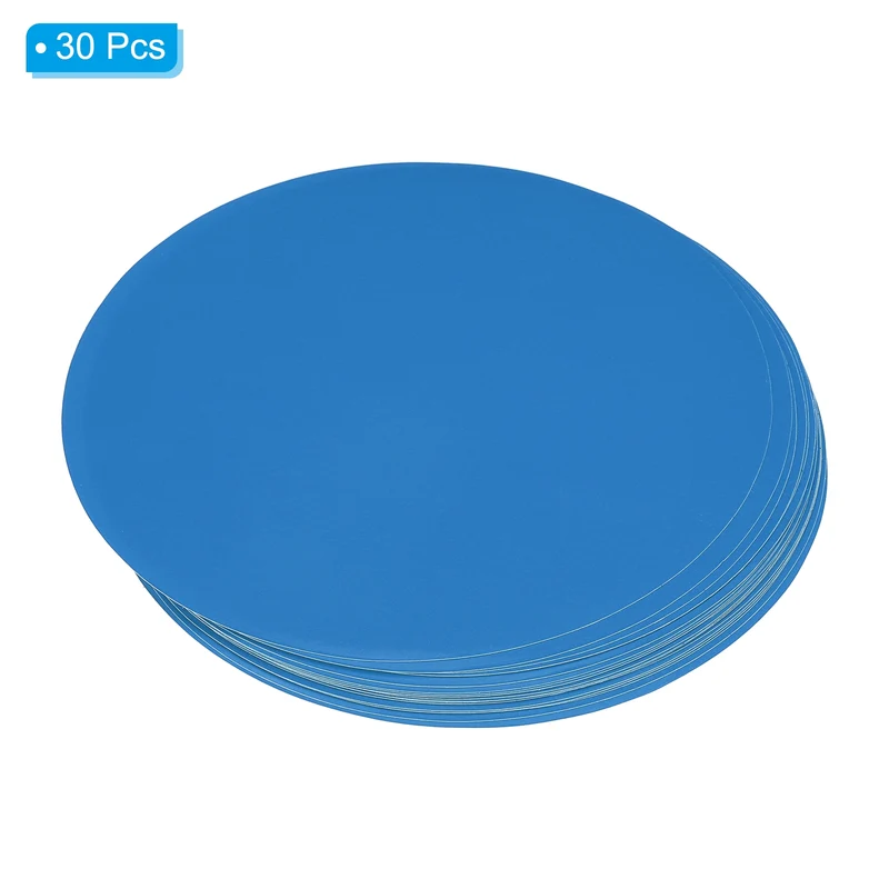 30pcs 6" Round Floor Sticker Spot Marker Adhesive Vinyl Line Up Sign Ice Blue
