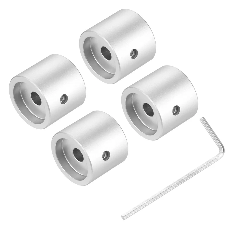 4PCS Guitar Knobs Metal, Volume Tone Control Dome Knobs 1/4" x 1", Silver