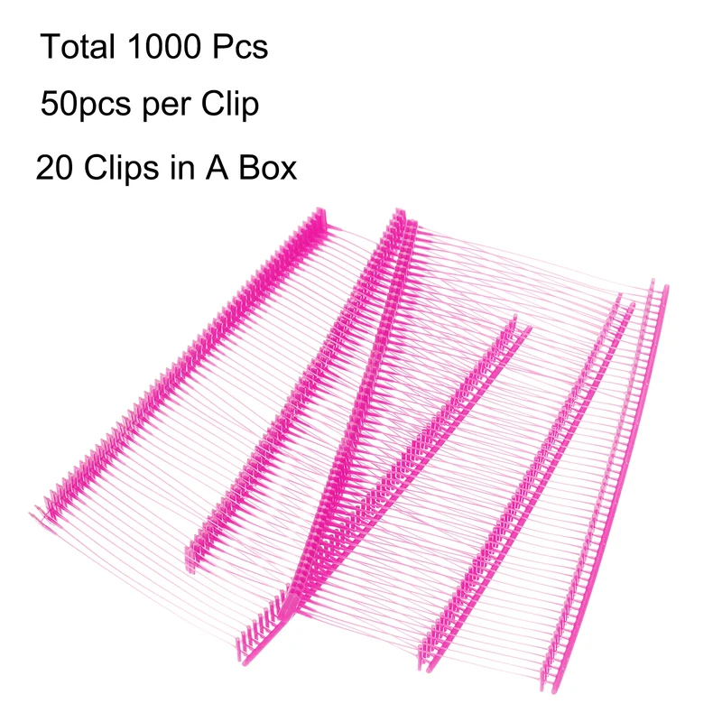 1000pcs 50mm Tagging Fasteners Clothing Tag Barbs Attachments Price Tags Red