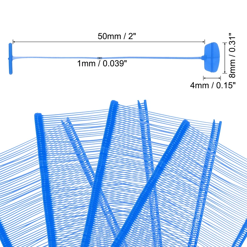5000pcs 2" Micro Tagging Gun Fasteners, Tagging Barbs Attachment, Blue