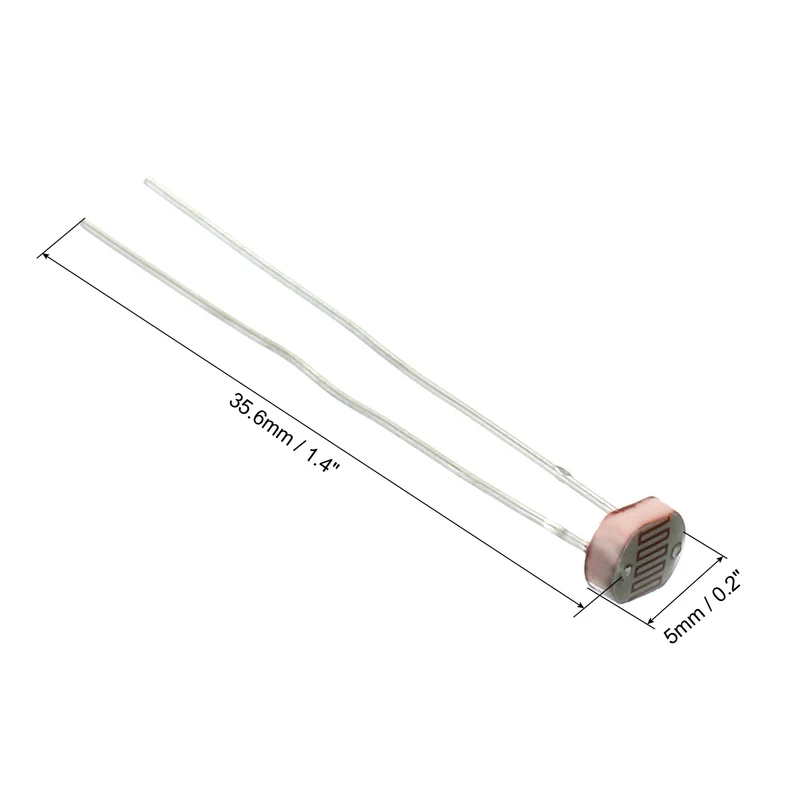 5mm Light Dependent Resistor Assorted Kit, 50pcs Photoresistors LDR 5506/5516/5528/5537/5539 Photo Light Sensitive Resistor for Electrical Circuit