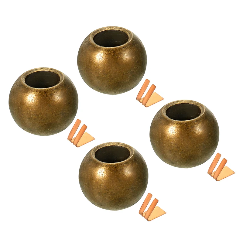 Pull Cord Tassels Window Blind Extender Chain Drop Knobs Ball Pull Ends Bronze, for Curtain Blinds Shades Light Ceiling Fan Pull Switch, Pack of 4