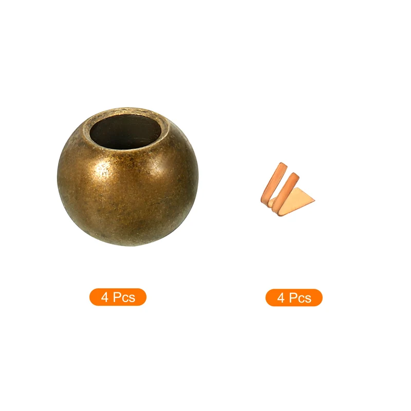 Pull Cord Tassels Window Blind Extender Chain Drop Knobs Ball Pull Ends Bronze, for Curtain Blinds Shades Light Ceiling Fan Pull Switch, Pack of 4