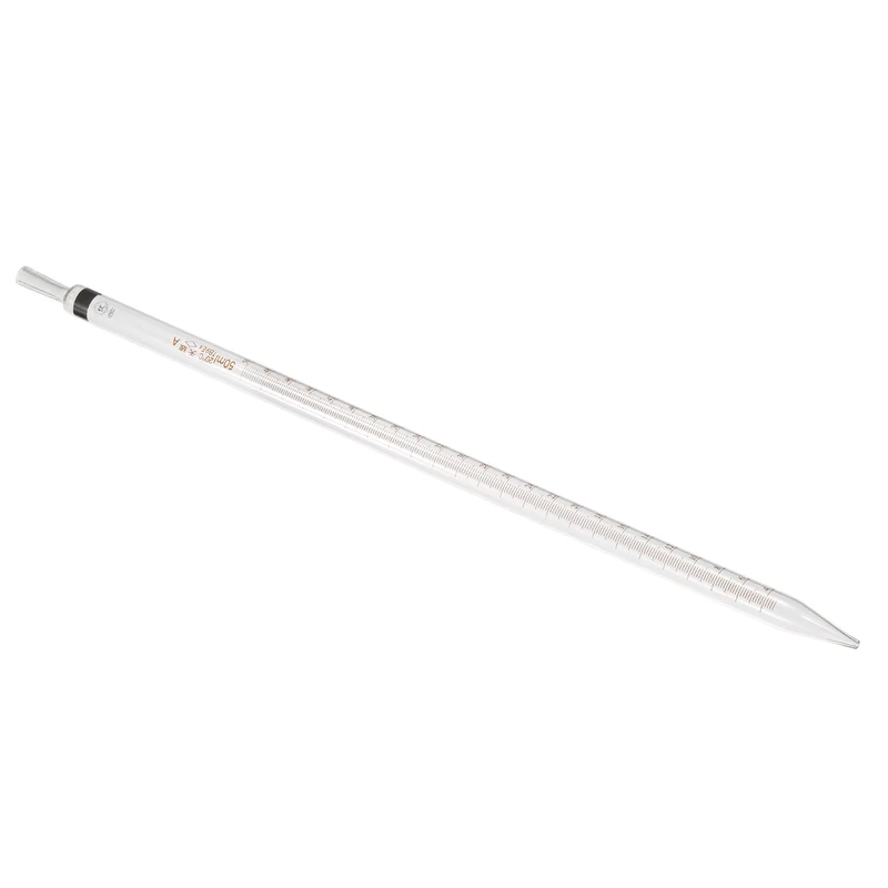 Graduated Dropper Pipettes, 1 Pcs 50ml Reusable Borosilicate Glass Pipette for Transfer Liquid for Laboratory, Chemistry, Clear