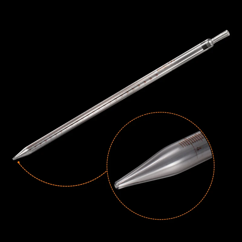Graduated Dropper Pipettes, 1 Pcs 50ml Reusable Borosilicate Glass Pipette for Transfer Liquid for Laboratory, Chemistry, Clear