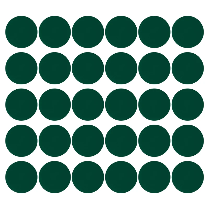 30pcs 6" Round Floor Sticker Spot Marker Adhesive Vinyl Line Up Sign Dark Green
