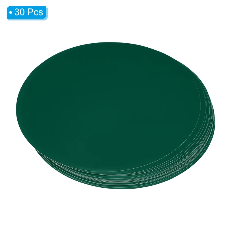 30pcs 6" Round Floor Sticker Spot Marker Adhesive Vinyl Line Up Sign Dark Green