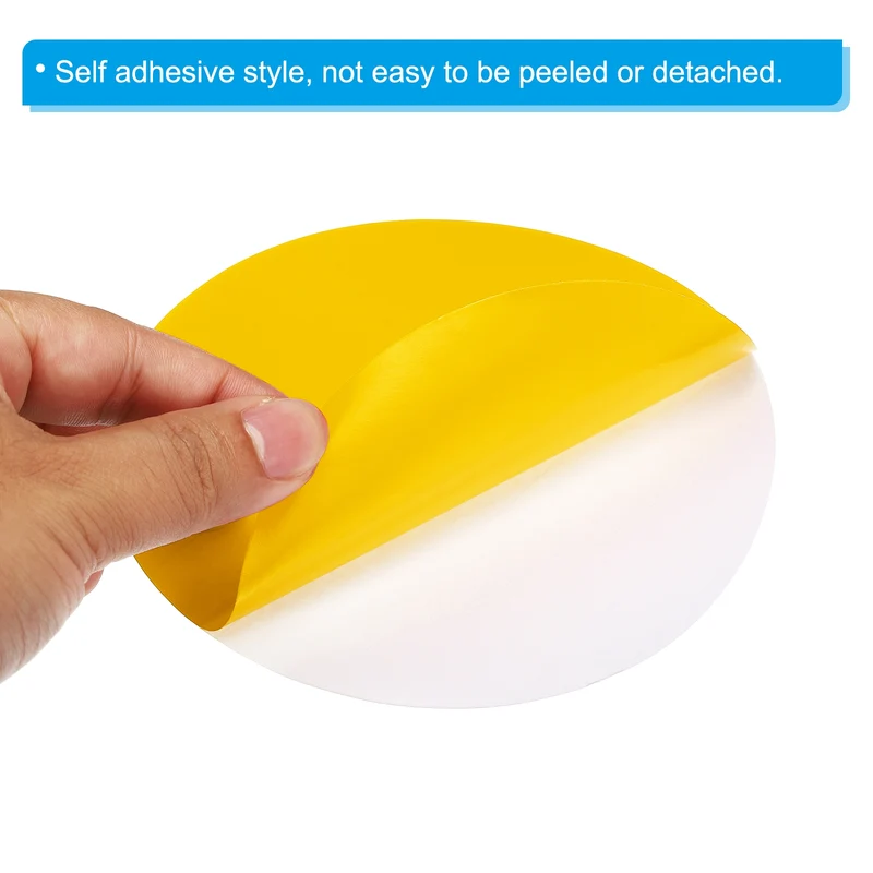 30pcs 6" Round Floor Sticker Spot Marker Vinyl Line Up Sign Light Yellow