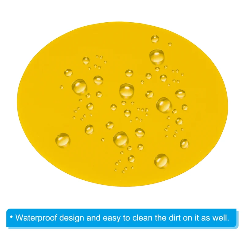 30pcs 6" Round Floor Sticker Spot Marker Vinyl Line Up Sign Light Yellow