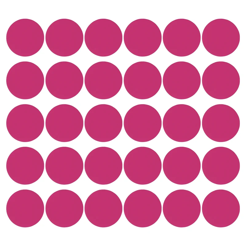 30pcs 6" Round Floor Sticker Spot Marker Adhesive Vinyl Line Up Sign Rose Red