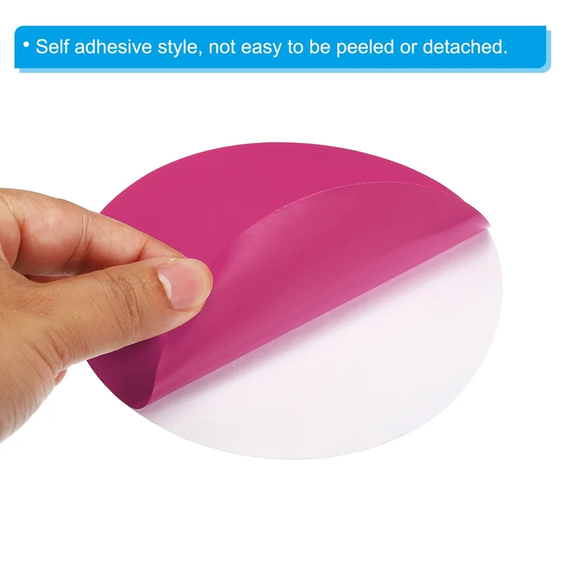 30pcs 6" Round Floor Sticker Spot Marker Adhesive Vinyl Line Up Sign Rose Red