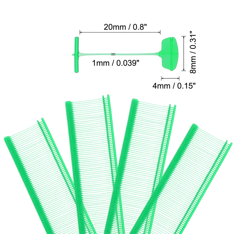 5000pcs 0.8" Micro Tagging Gun Fasteners, Tagging Barbs Attachment, Green