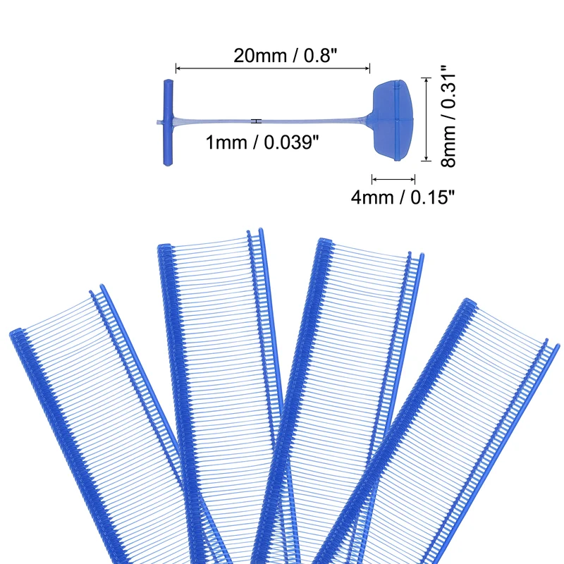 5000pcs 0.8" Micro Tagging Gun Fasteners, Tagging Barbs Attachment, Blue