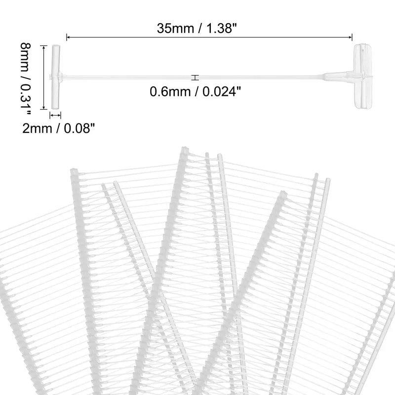 5000pcs 35mm Tag Pins Tagging Barbs Fasteners Tag Attachments for Clothes White