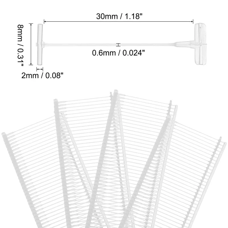 5000pcs 30mm Tag Pins Tagging Barbs Fasteners Tag Attachments for Clothes White