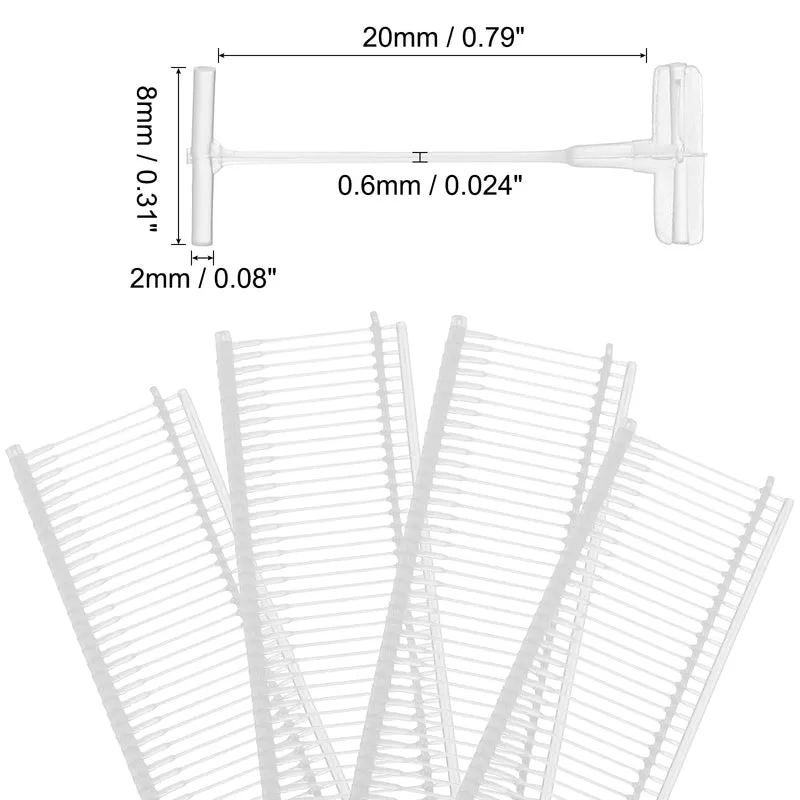 5000pcs 20mm Tag Pins Tagging Barbs Fasteners Tag Attachments for Clothes White