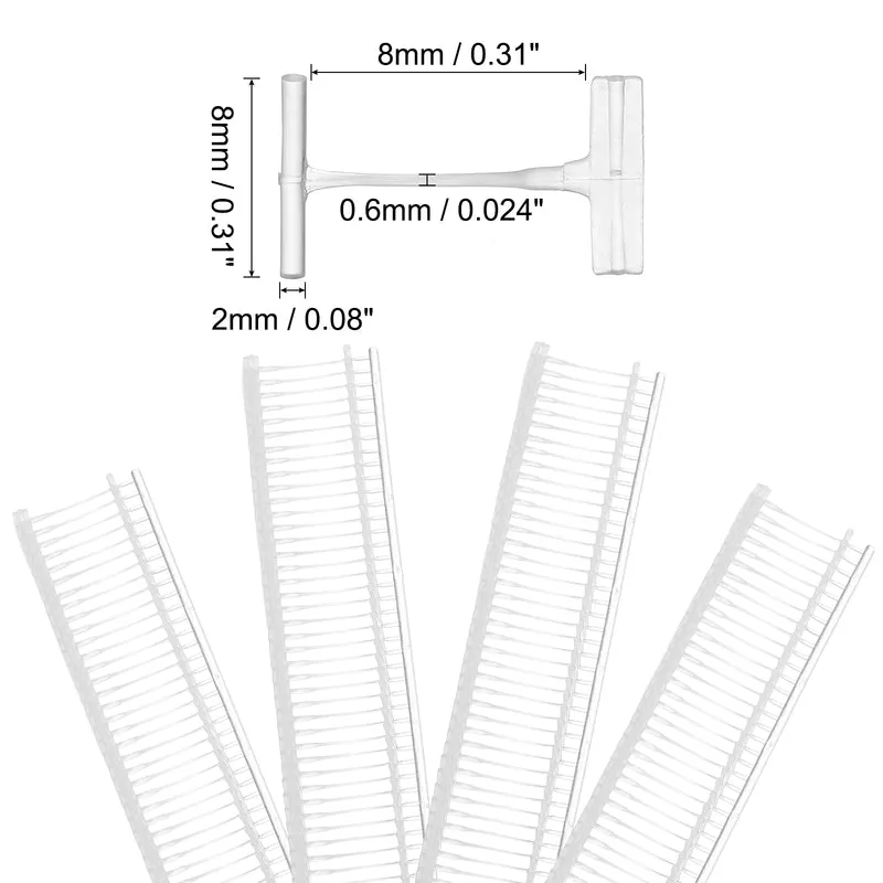 5000pcs 8mm Tag Pins Tagging Barbs Fasteners Tag Attachments for Clothes Clear