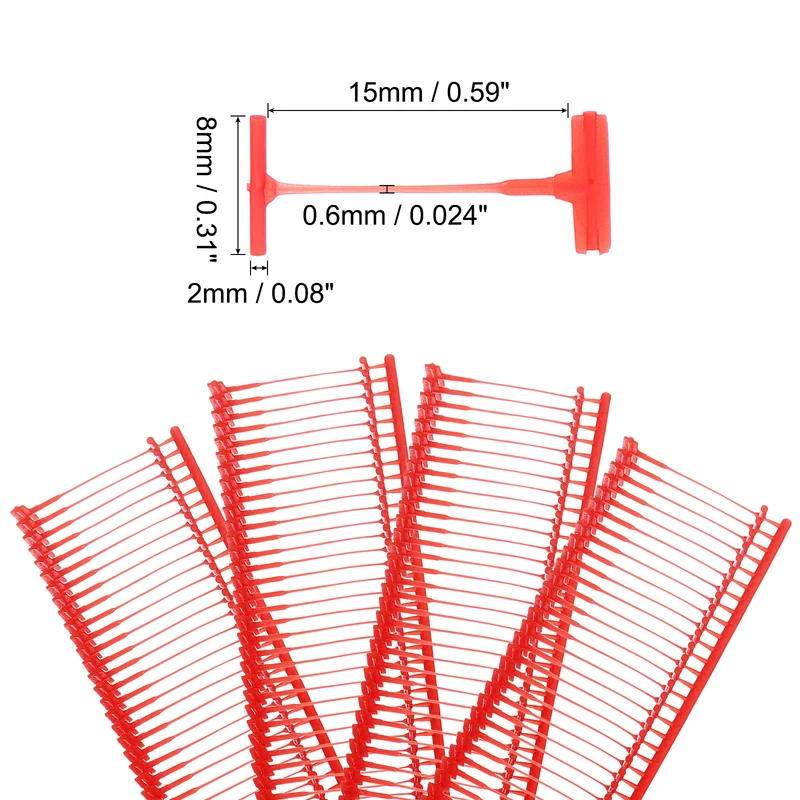 5000pcs 15mm Tag Pins Tagging Barbs Fasteners Tag Attachments for Clothes Red