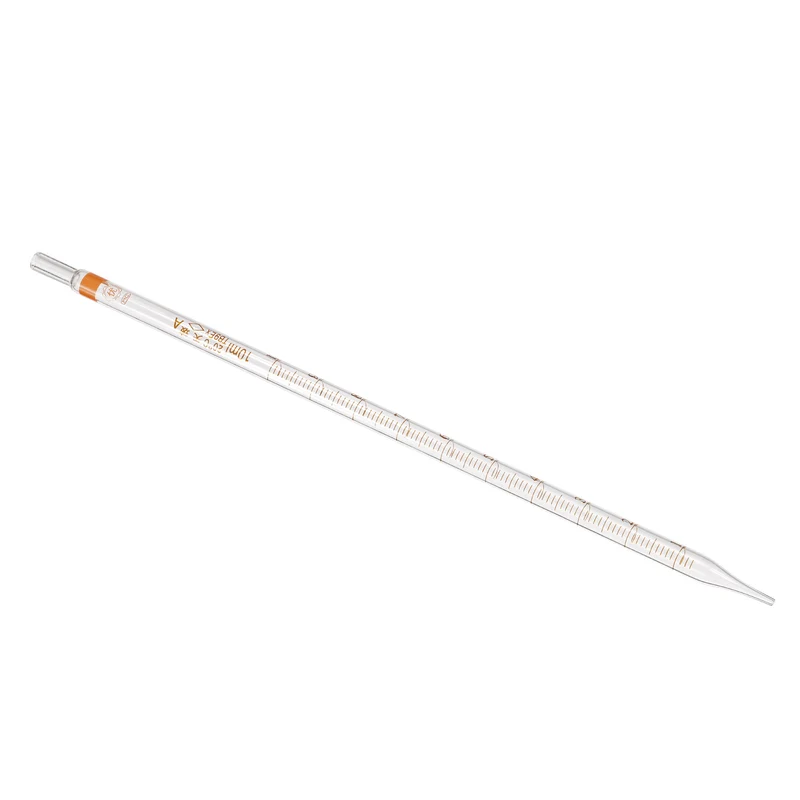 Graduated Dropper Pipettes, 1 Pcs 10ml Reusable Borosilicate Glass Pipette for Transfer Liquid for Laboratory, Chemistry, Clear