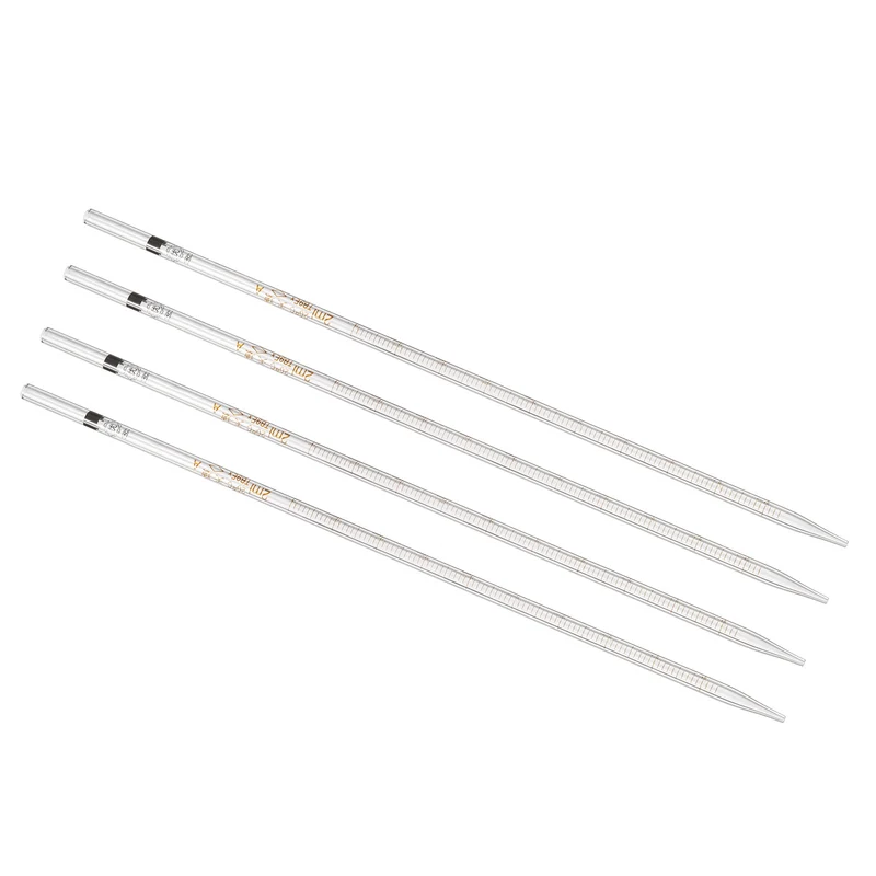 4 Pcs Graduated Dropper Pipettes 2ml Borosilicate Glass Pipette Clear