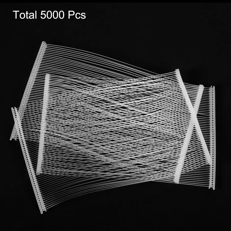 5000pcs 150mm Tag Pins Tagging Barbs Fasteners Tag Attachments for Clothes Clear