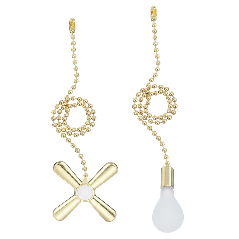 13 Inch Ceiling Fan Pull Chain Sets, 2 Pcs Fan Chains Extender, Gold