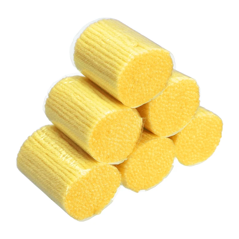 6 Rolls Latch Hook Yarn, 3mm Light Yellow Latch Hook Kit Yarn Precut Hook Rugs