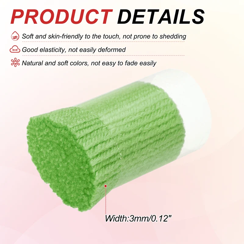6 Rolls Latch Hook Yarn, 3mm Green Latch Hook Kit Yarn Precut Hook Rugs Making