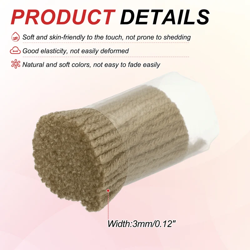 6 Rolls Latch Hook Yarn, 3mm Brown Latch Hook Kit Yarn Precut Hook Rugs Making
