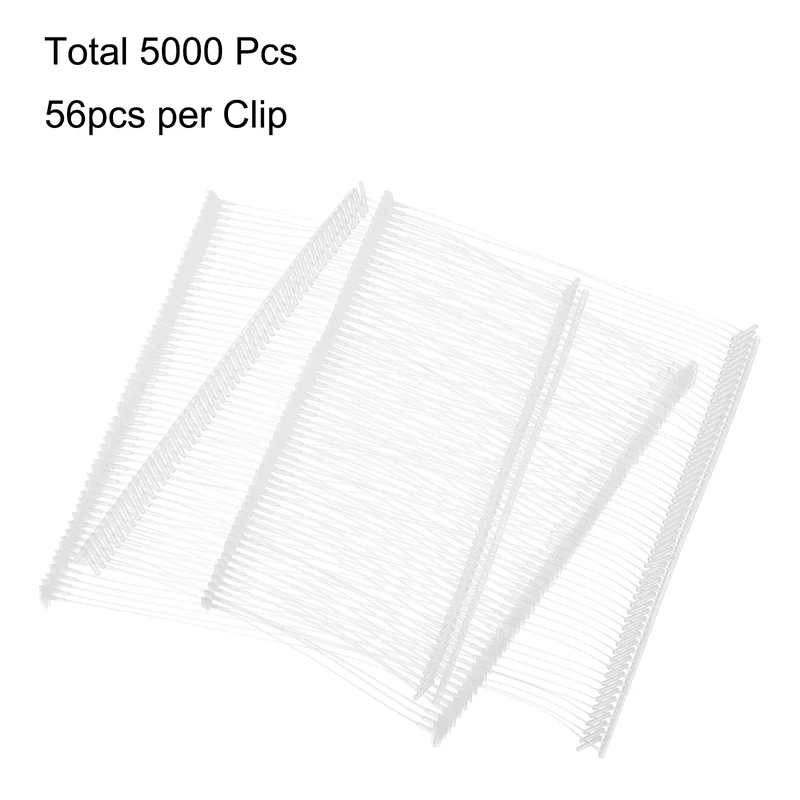 5000pcs 75mm Tag Pins Tagging Barbs Fasteners Tag Attachments for Clothes White