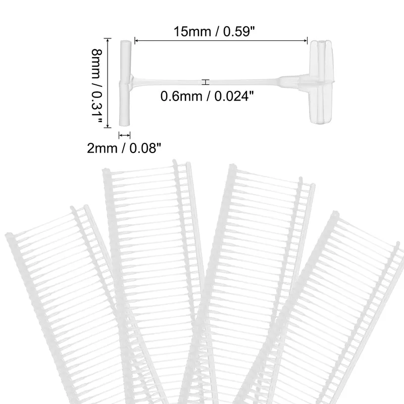 5000pcs 15mm Tag Pins Tagging Barbs Fasteners Tag Attachments for Clothes White