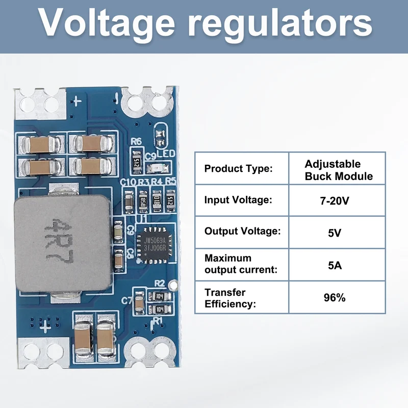 Buck Converter Voltage MINI560 7-20V to 5V 5A with 10cm 40P Line 3Pcs