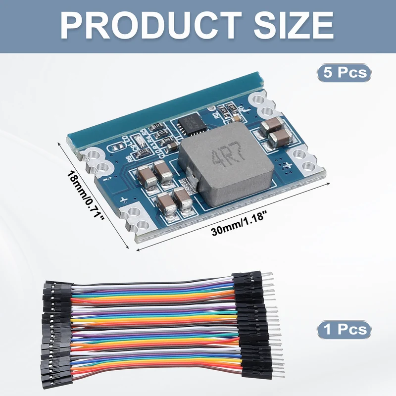Buck Converter Voltage MINI560 7-20V to 3.3V 5A with 10cm 40P Line 5Pcs