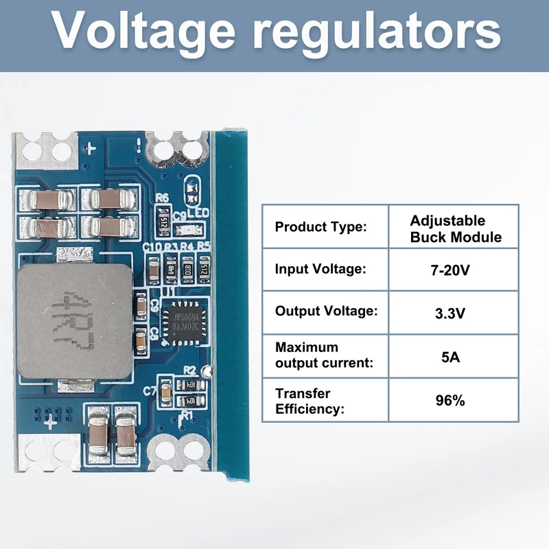 Buck Converter Voltage MINI560 7-20V to 3.3V 5A with 10cm 40P Line 3Pcs