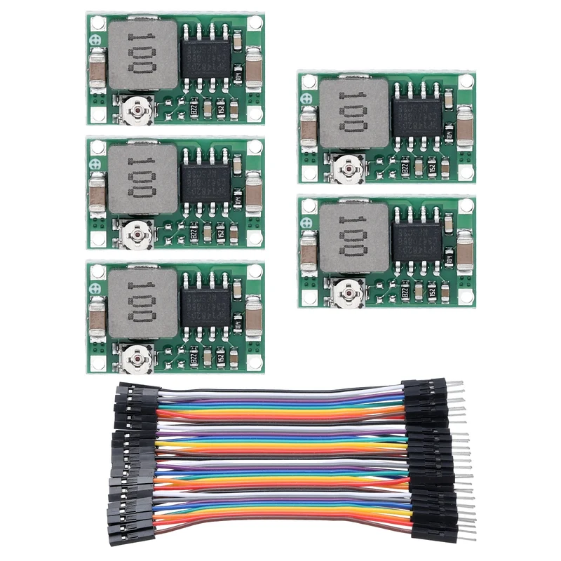 Buck Converter Voltage MINI360 4.75-23V to 1.0-17V 3A with 10cm 40P Line 5Pcs