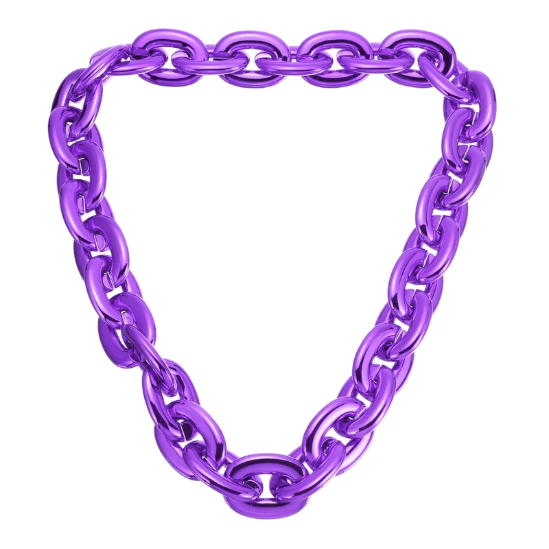 Plastic Hip Hop Chain Necklace 90cm 35" Men's Chunky Chain Purple