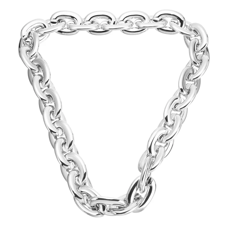 Plastic Hip Hop Chain Necklace 90cm 35" Men's Chunky Chain Silver