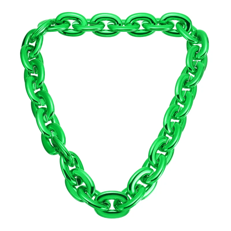 Plastic Hip Hop Chain Necklace 90cm 35" Men's Chunky Chain Green