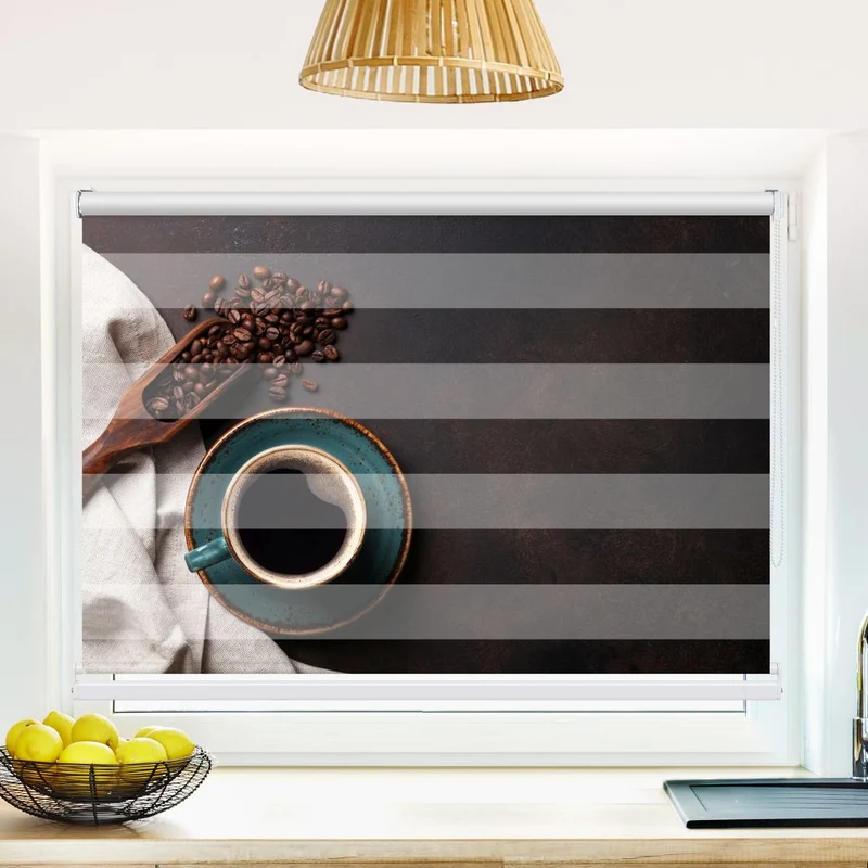 Klemmfix Doppelrollo 'Kaffeetasse' | Klemm Doppelrollo