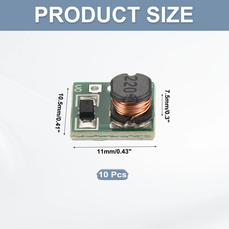 Boost Converter Step Up Module Mini Module 0.8-3.3V to 3.3V 0.5A 10 Pcs