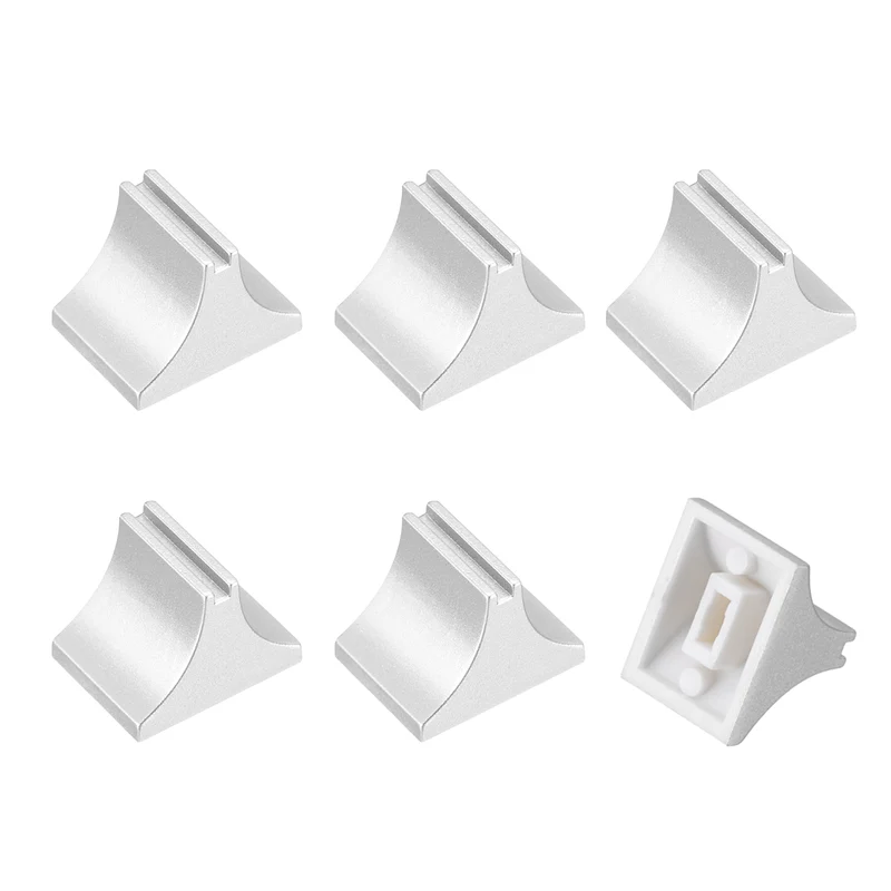 6pcs Mixer Slider Fader Knobs Potentiometer Caps Fit Hole 1.5x4mm Dark Silver