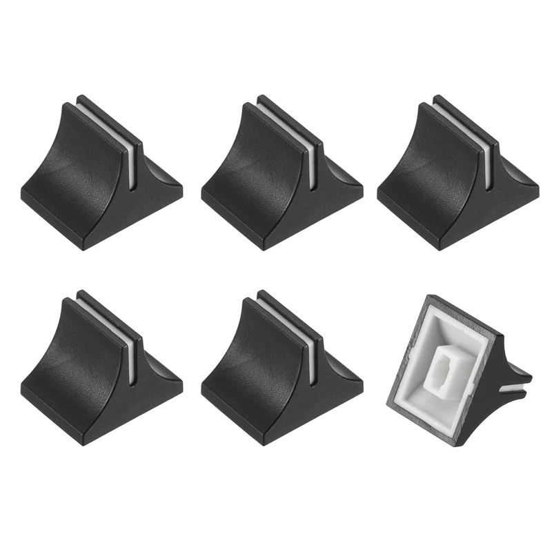 6pcs Mixer Slider Fader Knobs Potentiometer Caps Fit Hole 2x4mm Black White