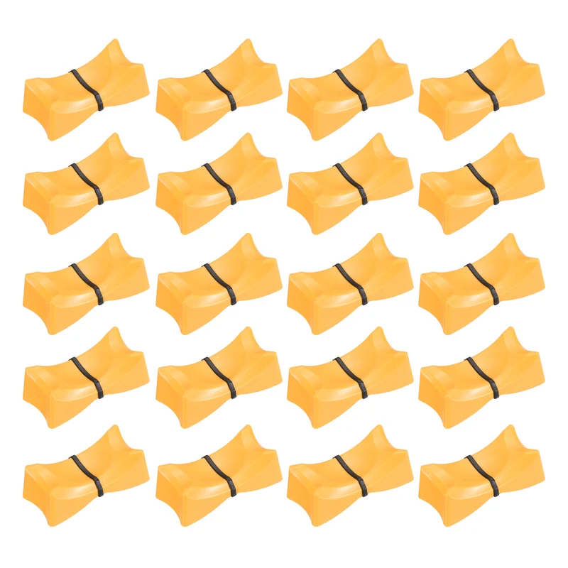20Pcs Mixer Slider Fader Knobs Potentiometer Caps Fit Hole 1x8mm Yellow Black