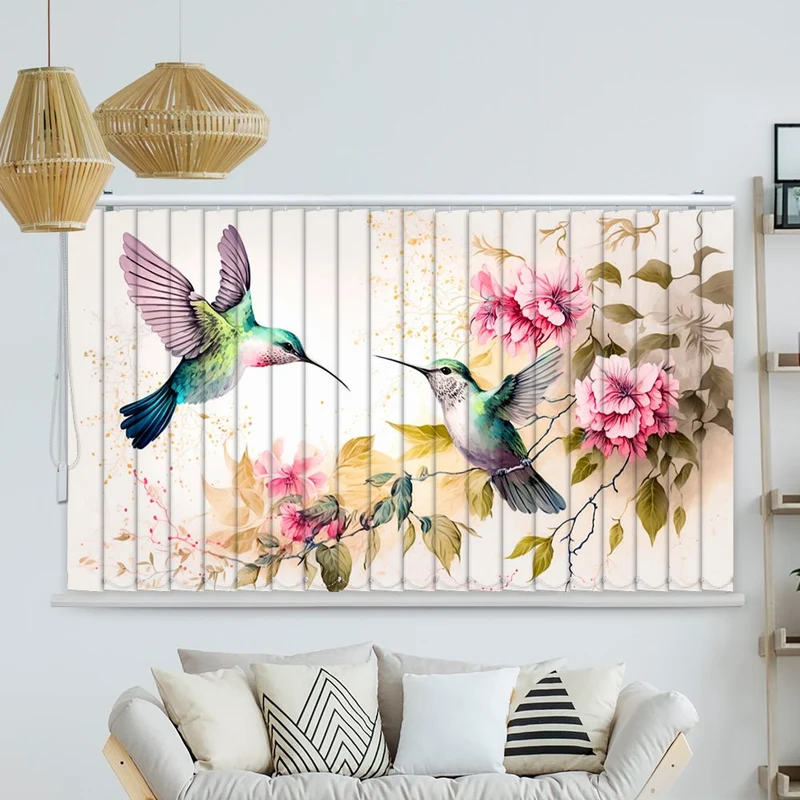Lamellenvorhang Motiv "Kolibri Gemalt"
