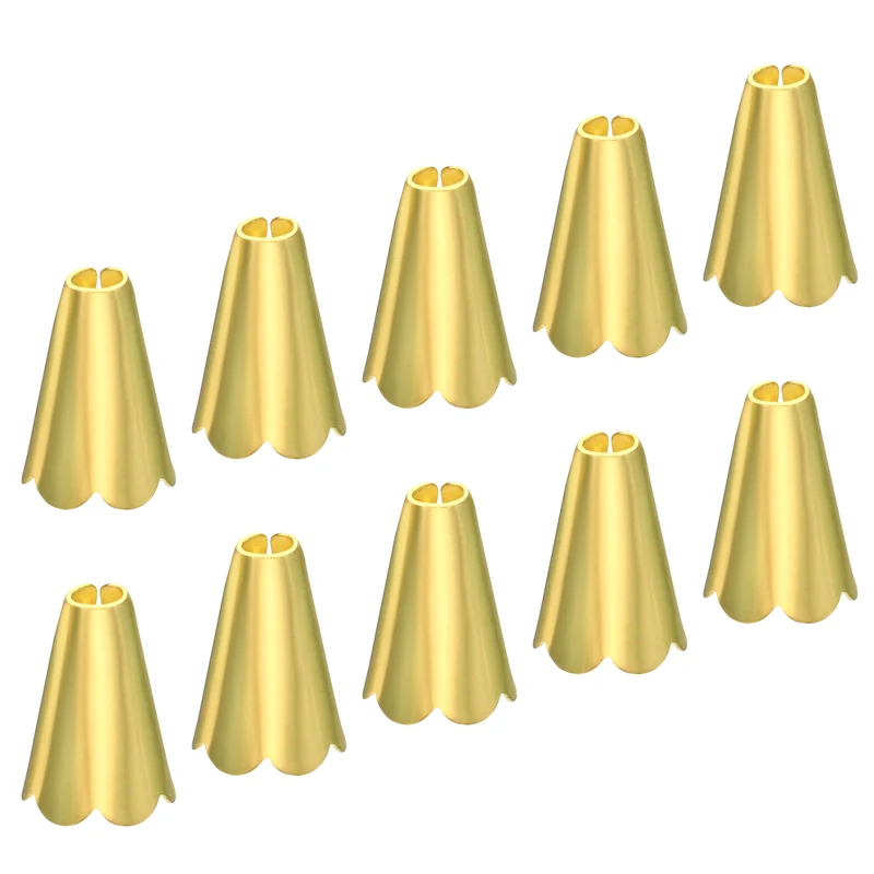 Pull Cord Tassels Window Blind Extender Chain Drop Knobs Round Pull Ends Gold Tone, for Curtain Blinds Shades Light Ceiling Fan Switch, Pack of 20