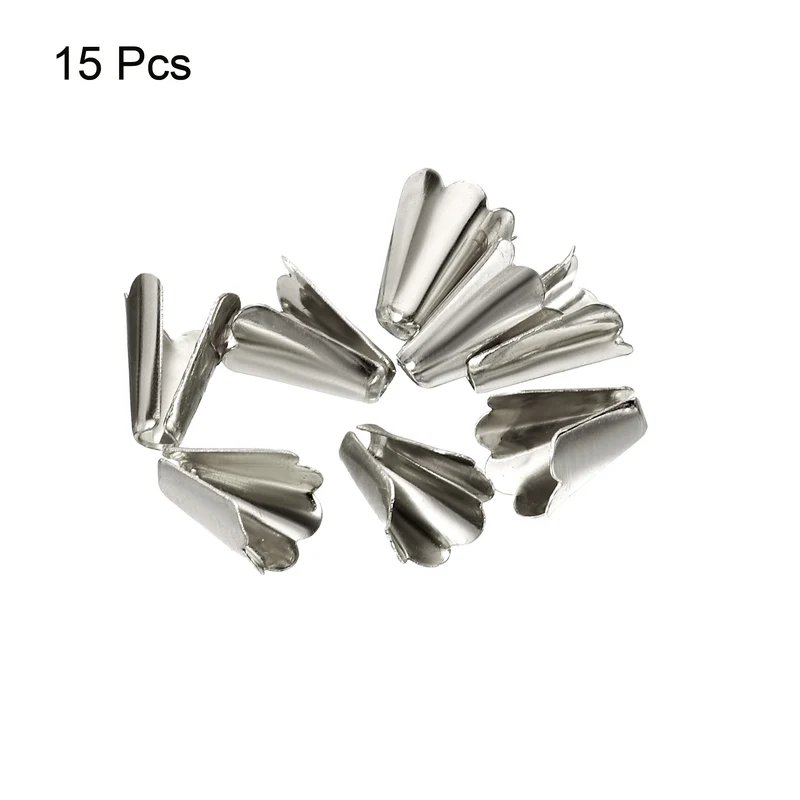 Pull Cord Tassels Window Blind Extender Chain Drop Knobs Round Pull Ends Silver Tone, for Curtain Blinds Shades Light Ceiling Fan Switch, Pack of 15