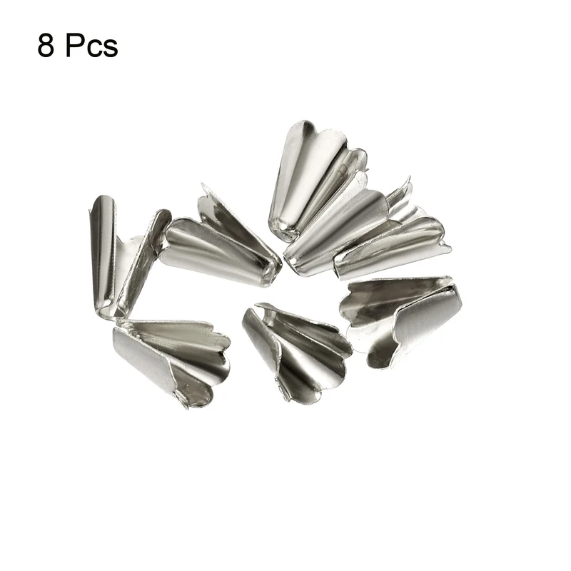 Pull Cord Tassels Window Blind Extender Chain Drop Knobs Round Pull Ends Silver Tone, for Curtain Blinds Shades Light Ceiling Fan Switch, Pack of 8